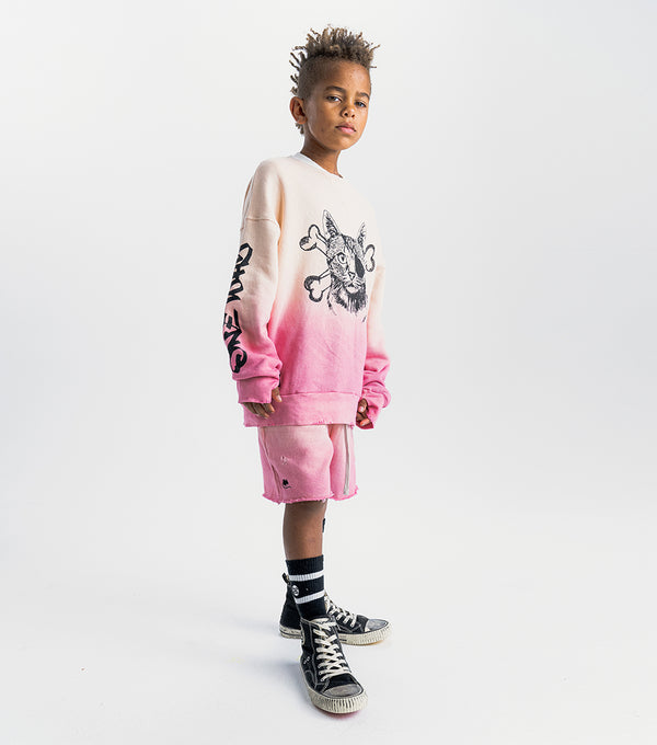 Nununu Gradient Sweatshorts Hot Pink / Nude