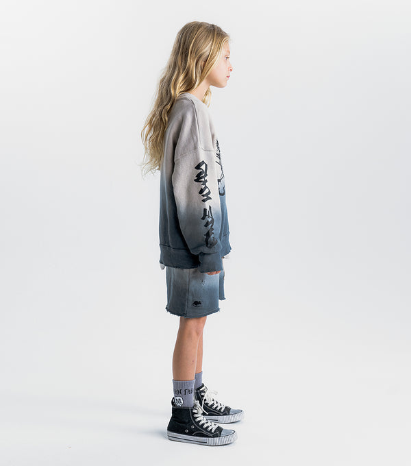 Nununu Gradient Sweatshorts Smokey Grey / Concrete