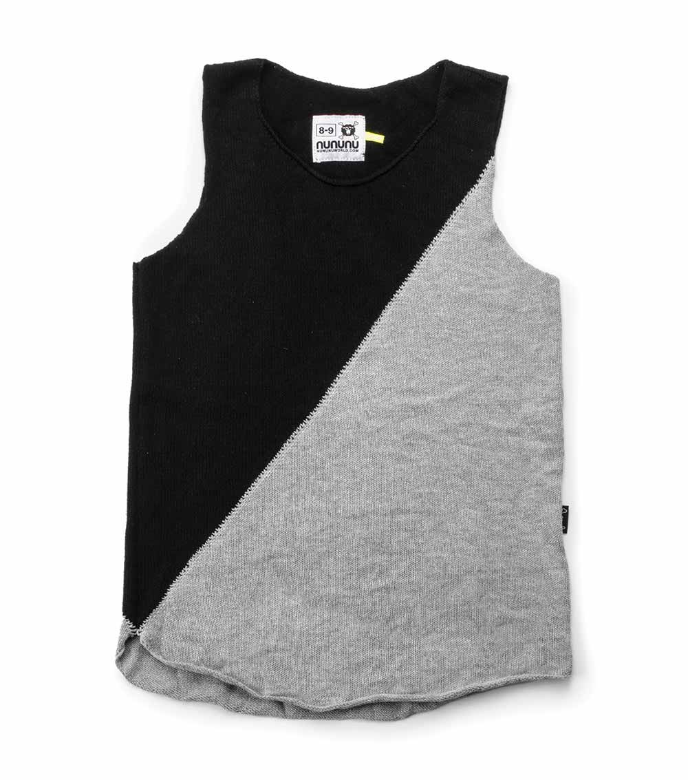 nununu half & half knit tanktop