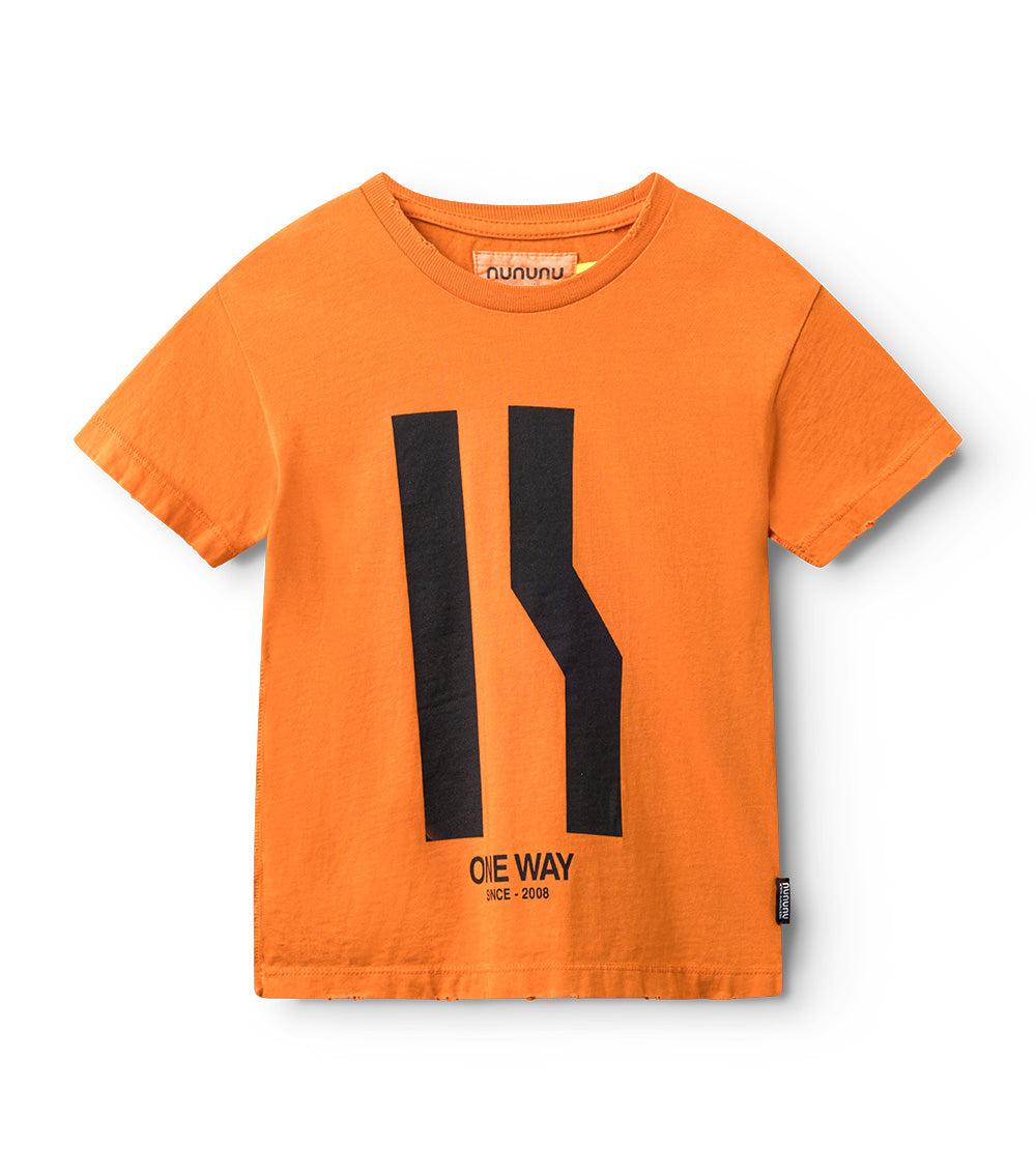 nununu high road t-shirt orange