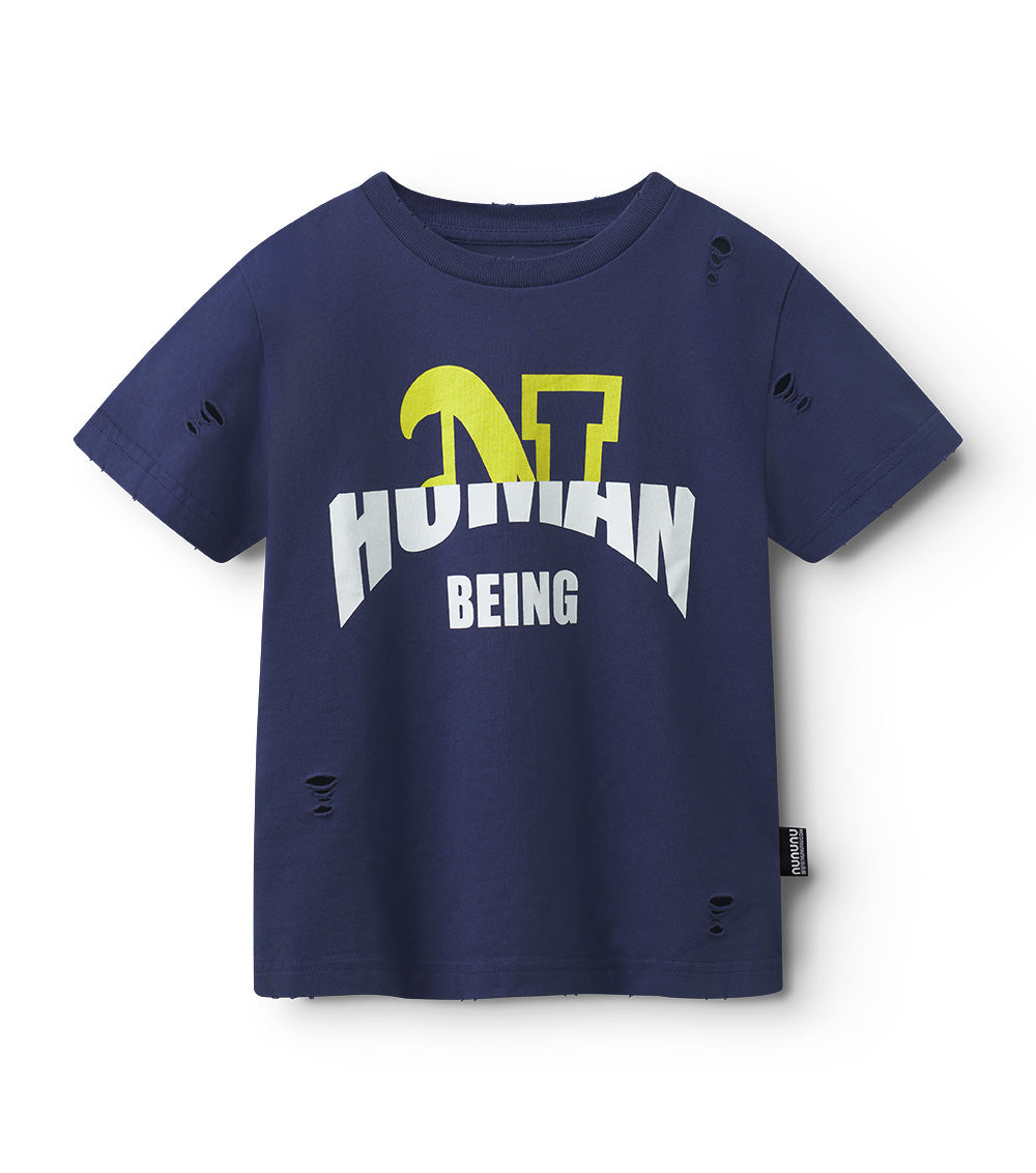 nununu human t-shirt indigo