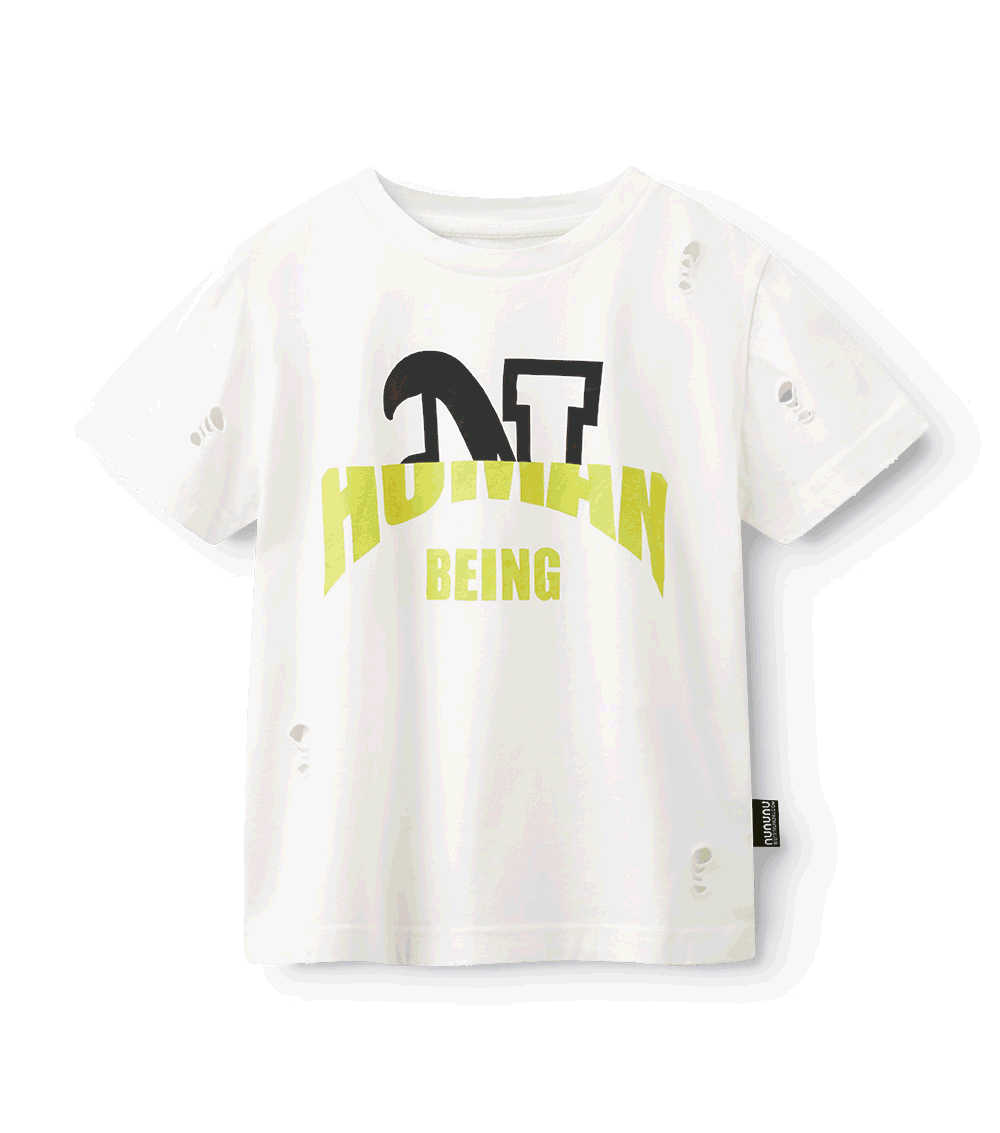 nununu human t-shirt white