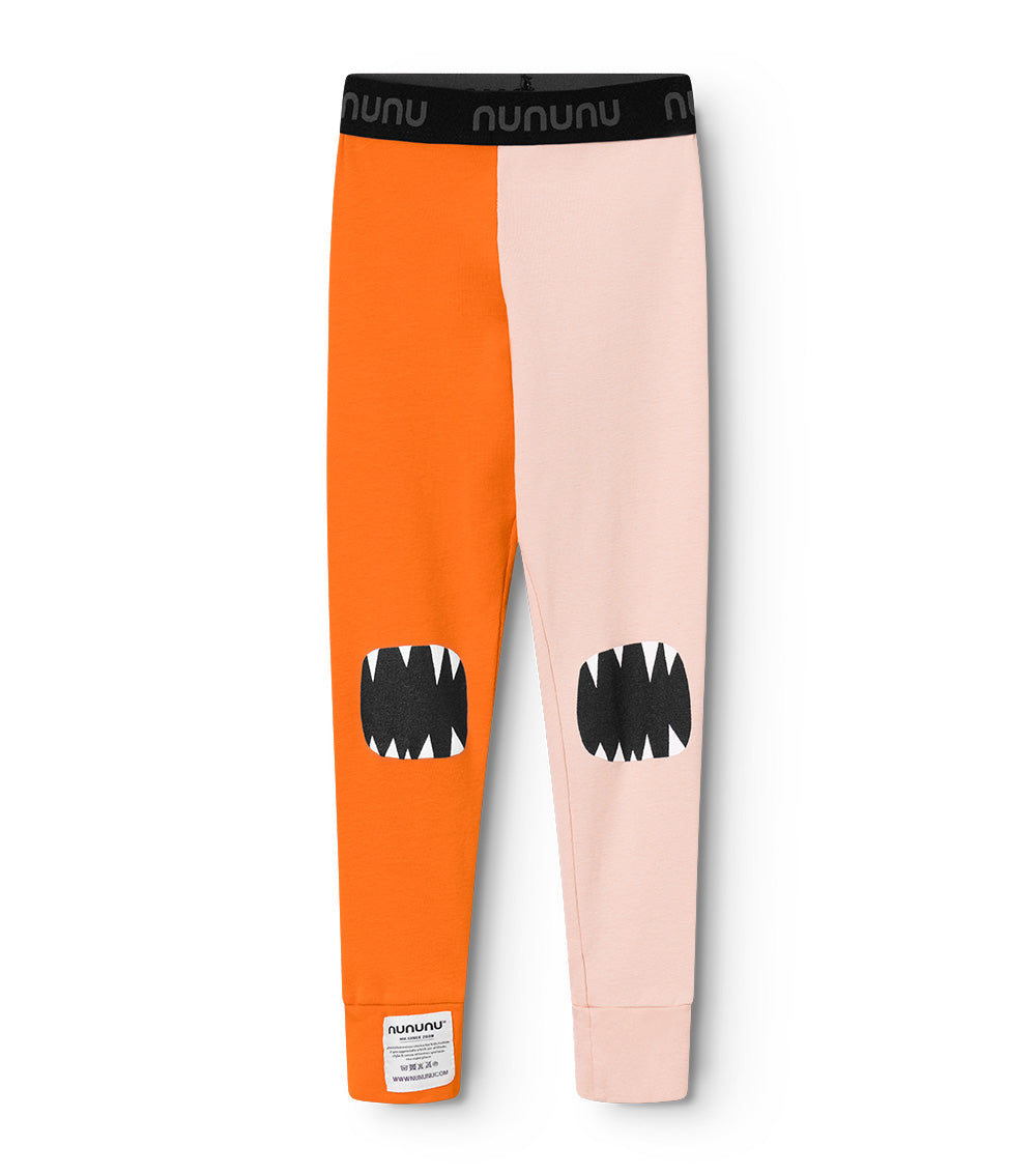 nununu jester leggings orange/nude