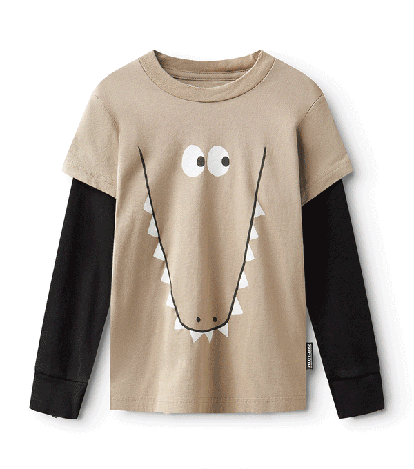 Nununu Kooky Croco Shirt Stone