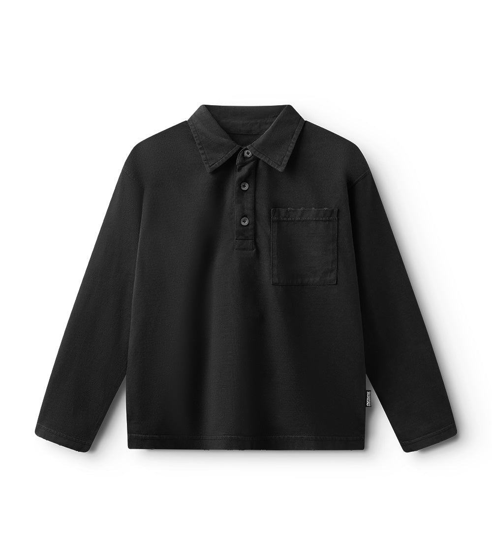 nununu light collar shirt black