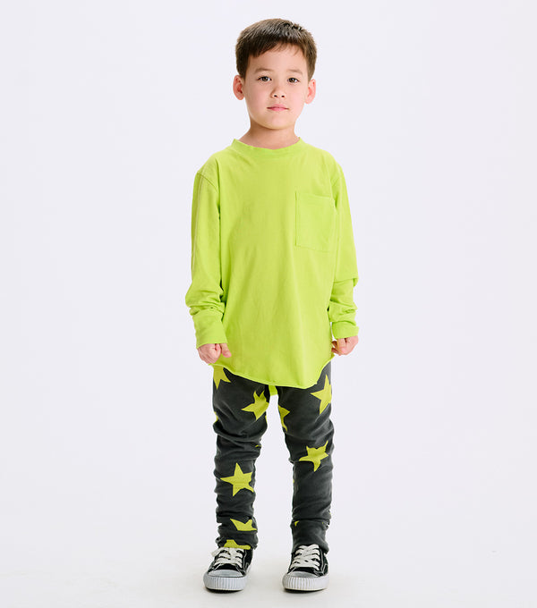 Nununu Light Star Baggy Pants Graphite/hot Lime