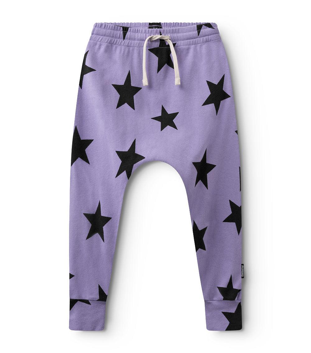 nununu light star baggy pants mauve mist