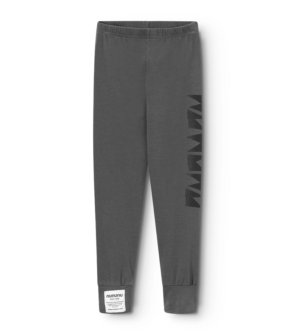 nununu logo leggings dyed graphite