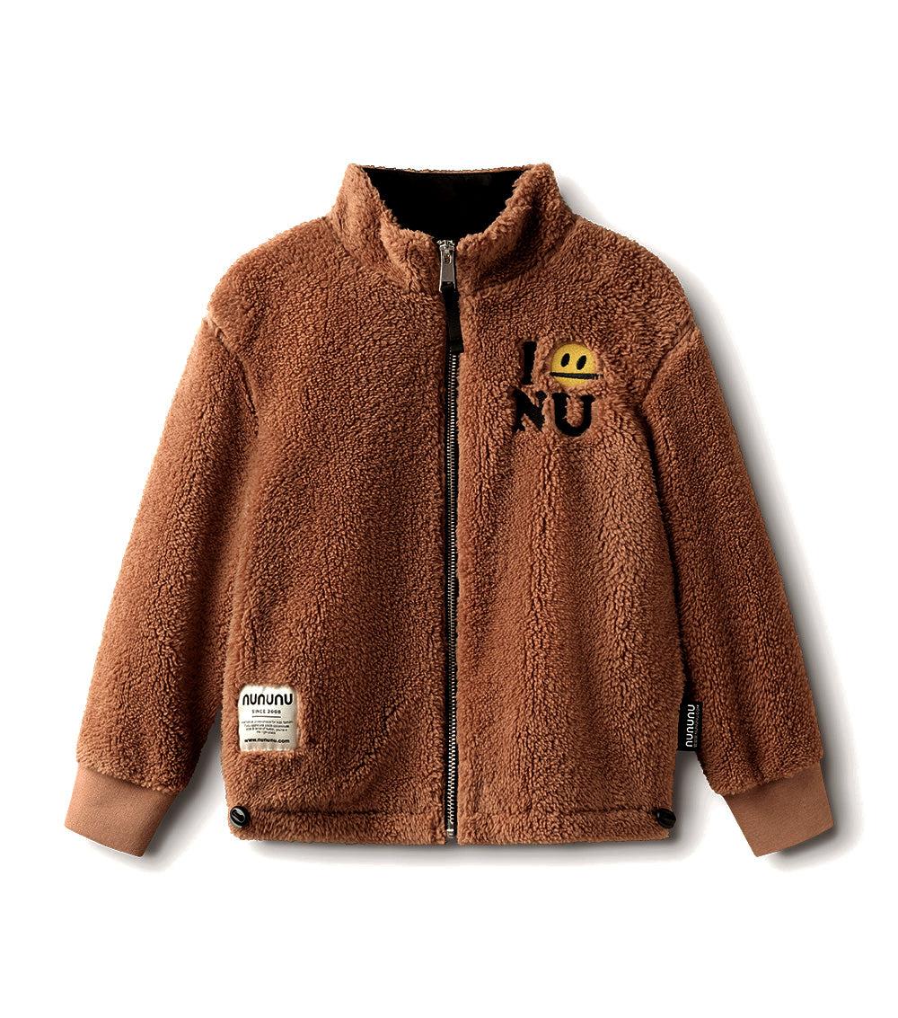 nununu love nu sherpa jacket teddy brown