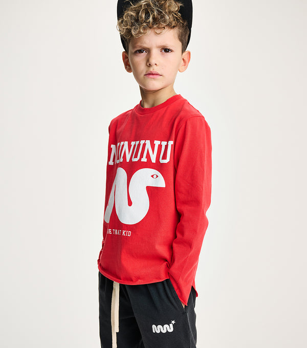 Nununu Lucky Snake Shirt Washed Red