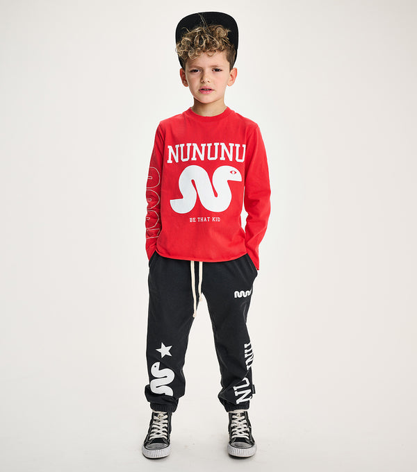 Nununu Lucky Snake Shirt Washed Red