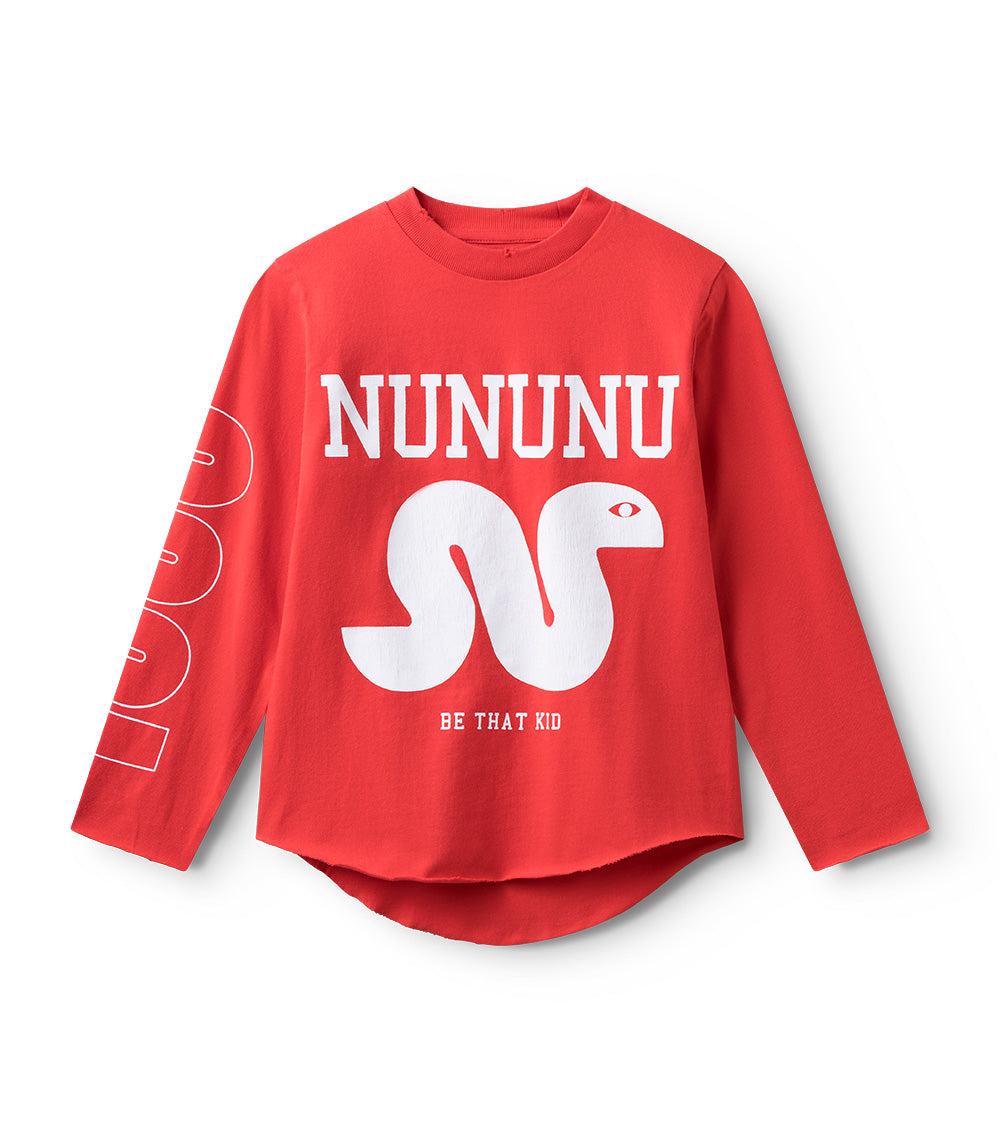 nununu lucky snake shirt washed red