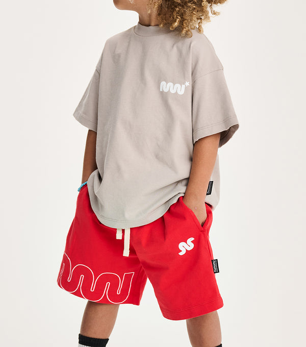 Nununu Lucky Snake Shorts Washed Red