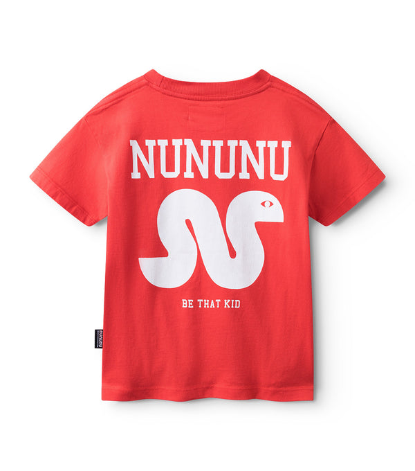 Nununu Lucky Snake T-shirt Washed Red