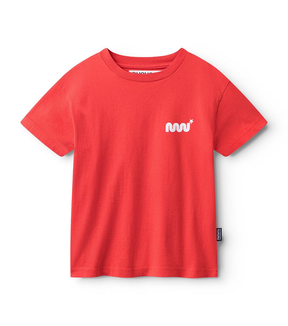 nununu lucky snake t-shirt washed red