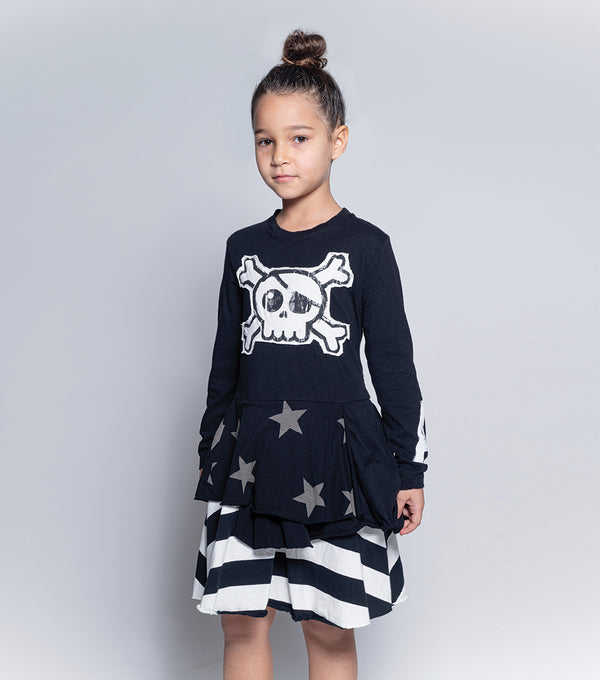 Nununu Mash Up Layered Dress Black