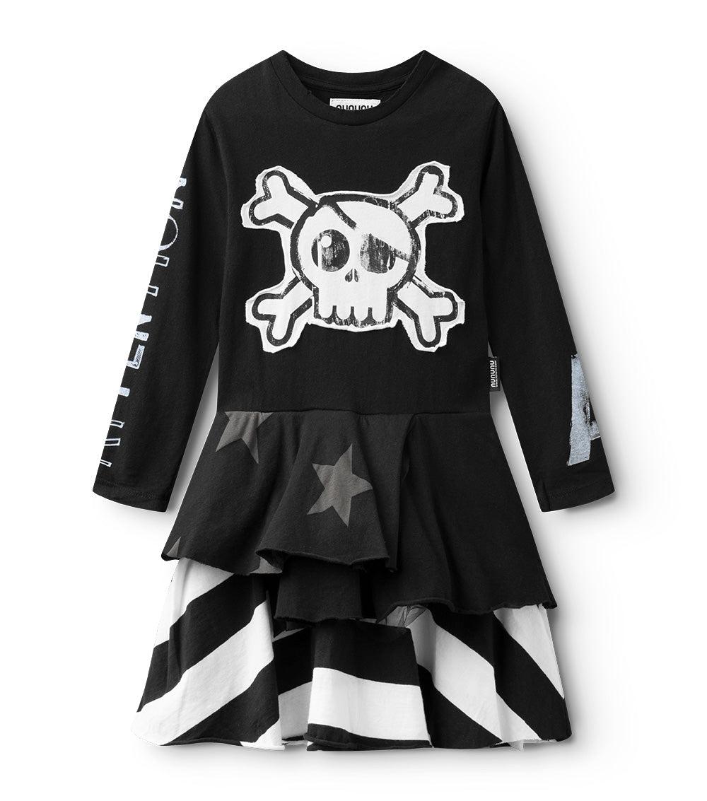 nununu mash up layered dress black