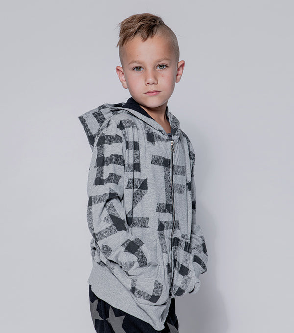 Nununu Masking Tape Light Zip Hoodie Black