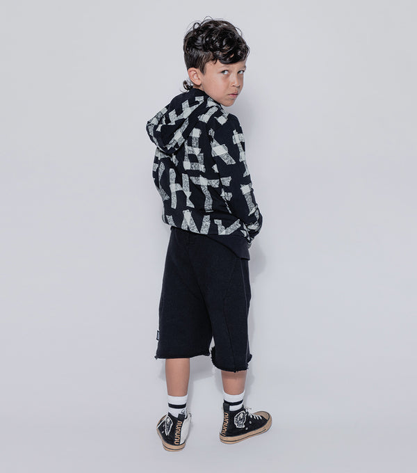 Nununu Masking Tape Light Zip Hoodie Black