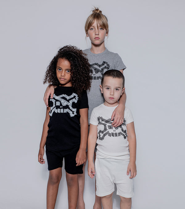 Nununu Masking Tape Skull Loungewear White