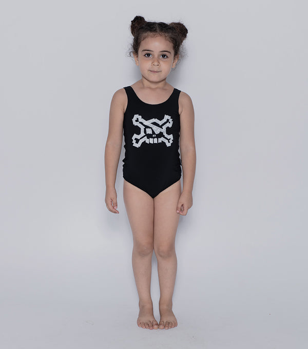 Nununu Masking Tape Skull Swimsuit