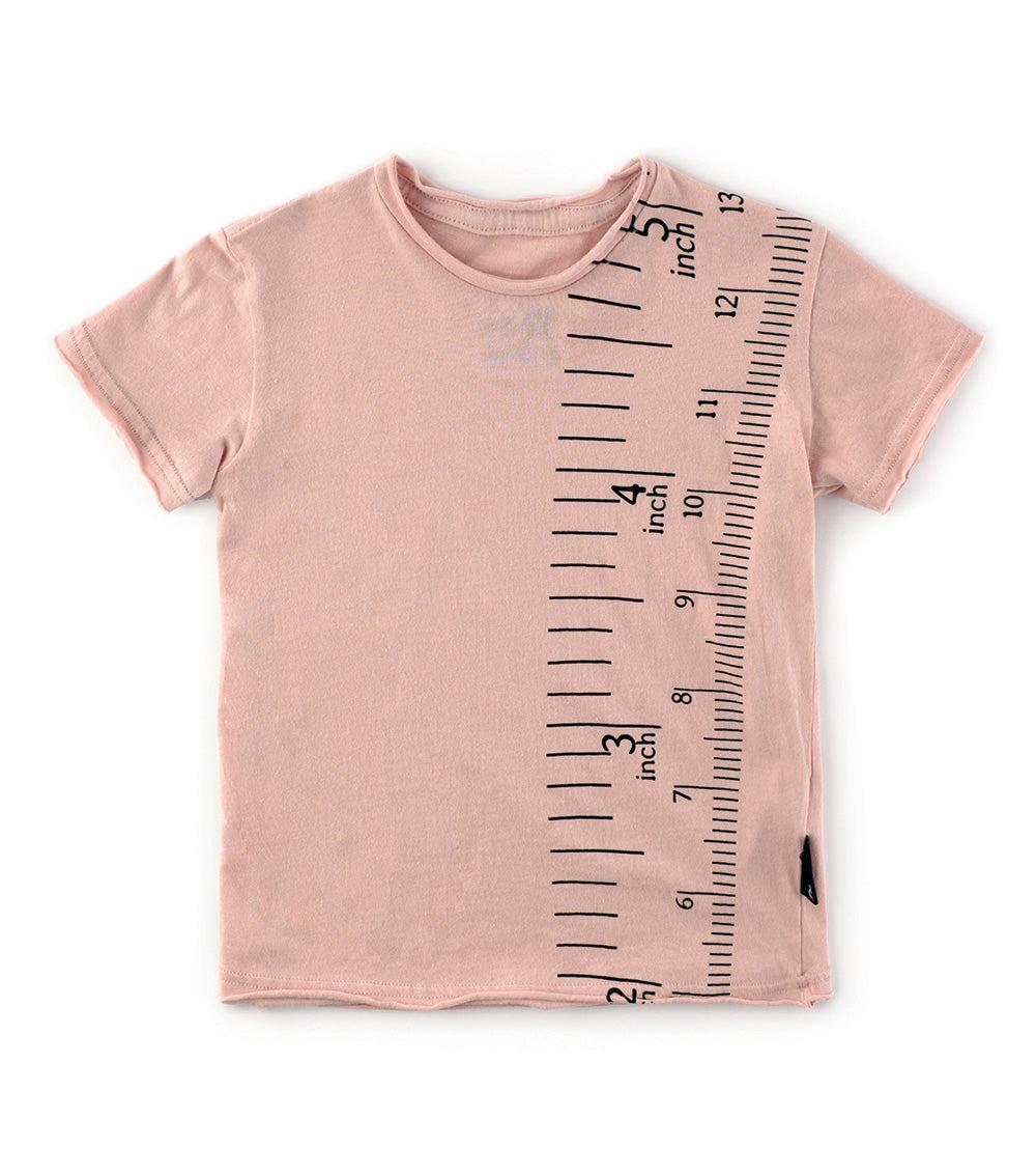 nununu measuring band t-shirt powder pink