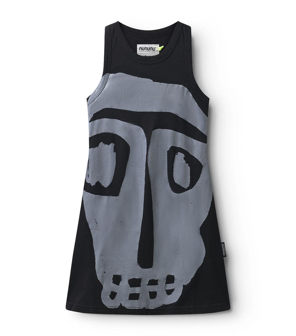 nununu mega rowdy mask tank dress black