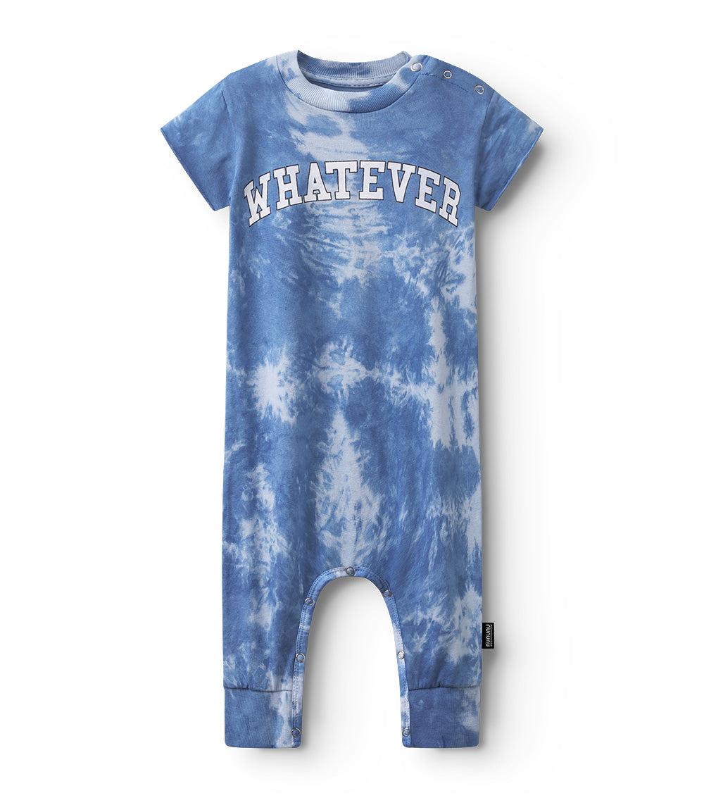 nununu mega tie dye overall indigo