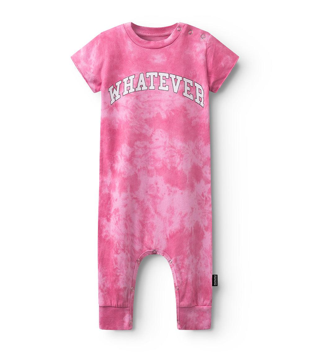 nununu mega tie dye overall super pink