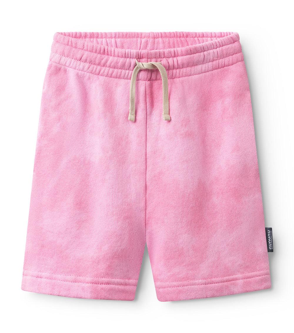 nununu mega tie dye sweatshorts super pink