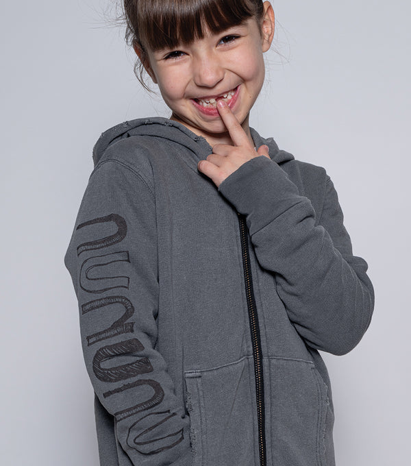Nununu Mega Zip Hoodie Vintage Grey