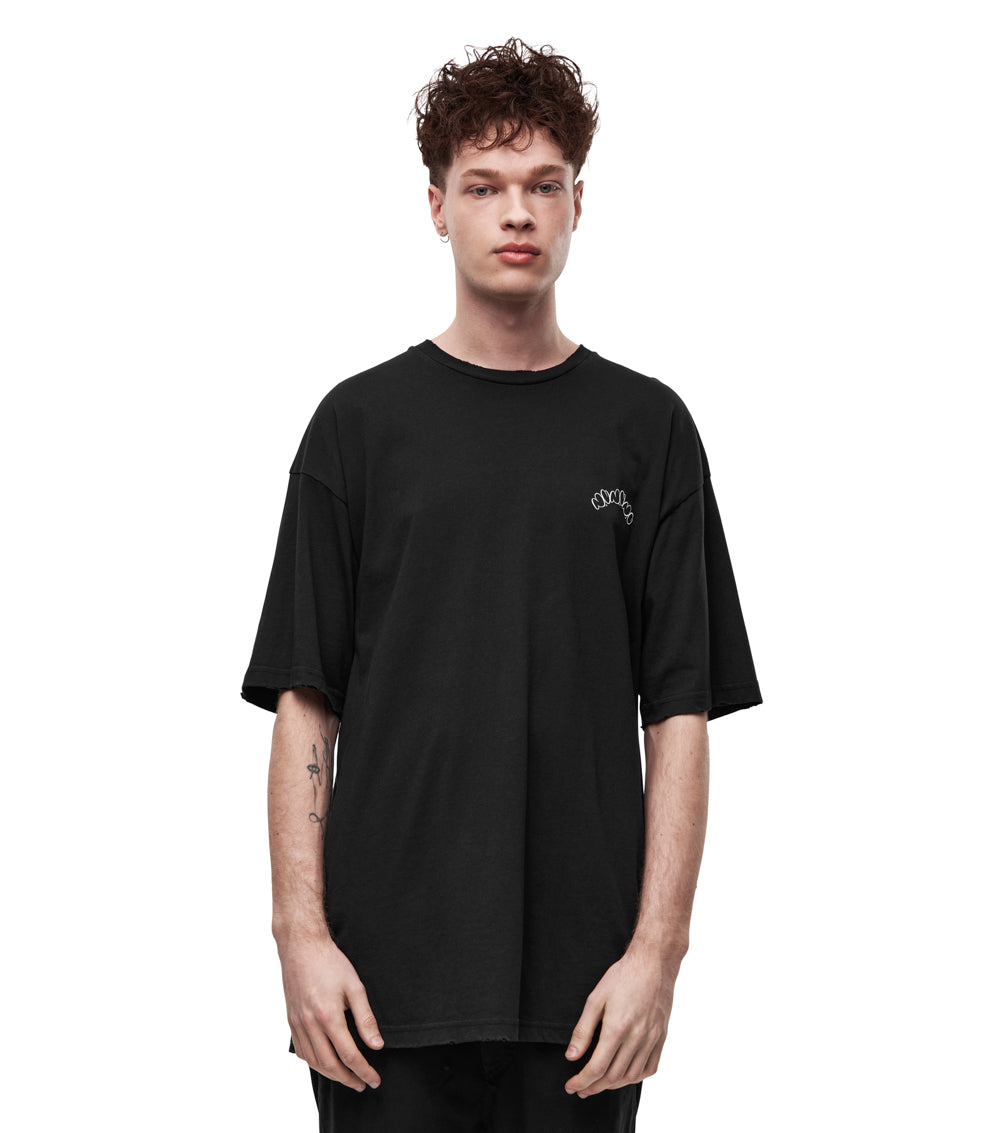 nununu men's oversized nu t-shirt black