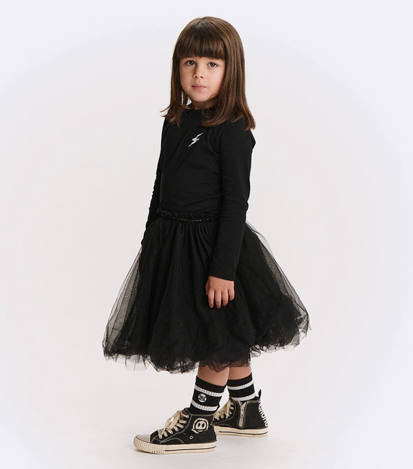 Nununu Mini Bolt Tulle Dress Black