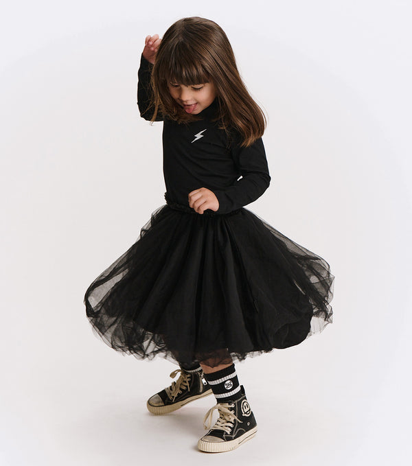 Nununu Mini Bolt Tulle Dress Black