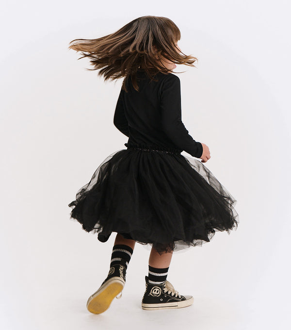 Nununu Mini Bolt Tulle Dress Black