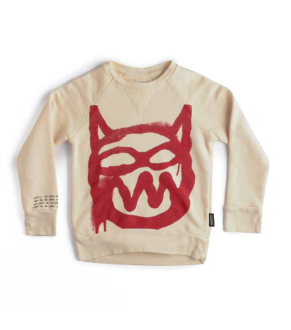 nununu mischief cat sweatshirt natural