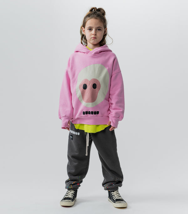 Nununu Monkey Around Hoodie Super Pink