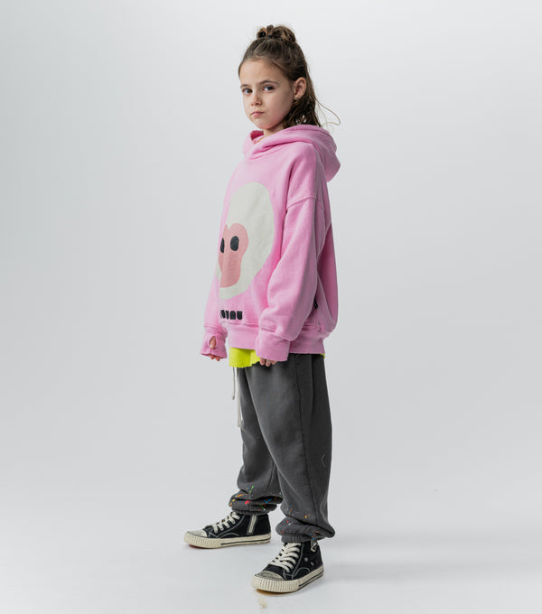 Nununu Monkey Around Hoodie Super Pink
