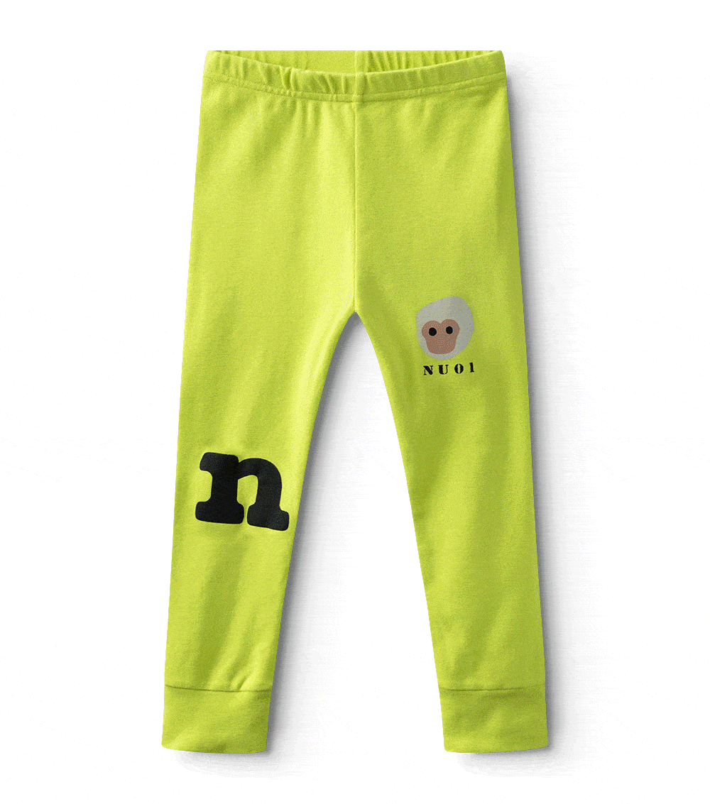 nununu monkey around leggings hot lime