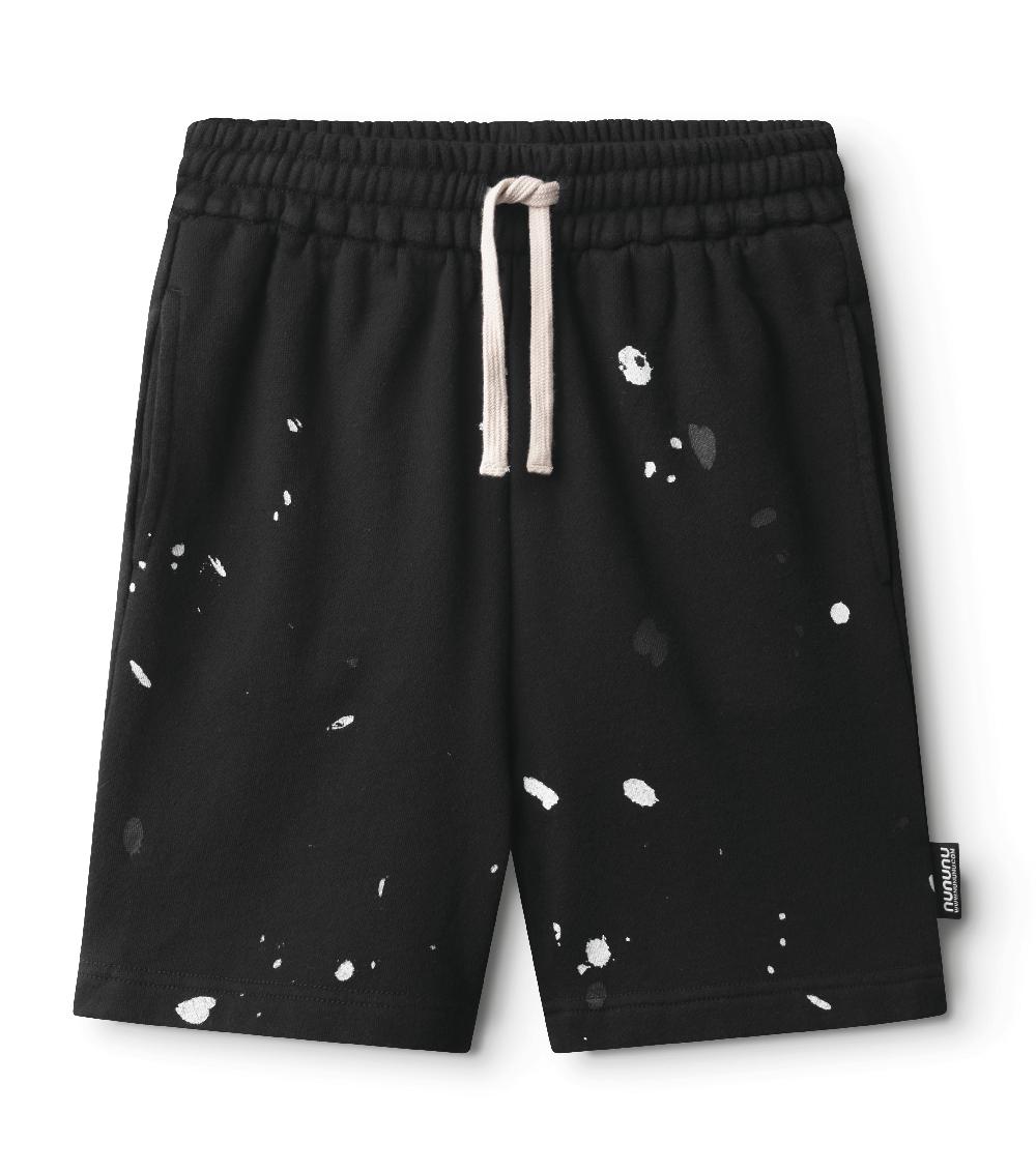 nununu mono splash sweatshorts black