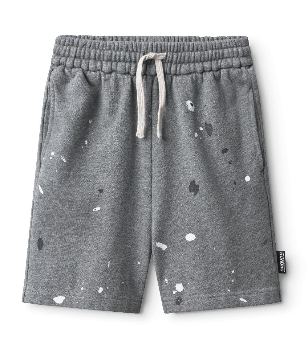 nununu mono splash sweatshorts dusty heather grey