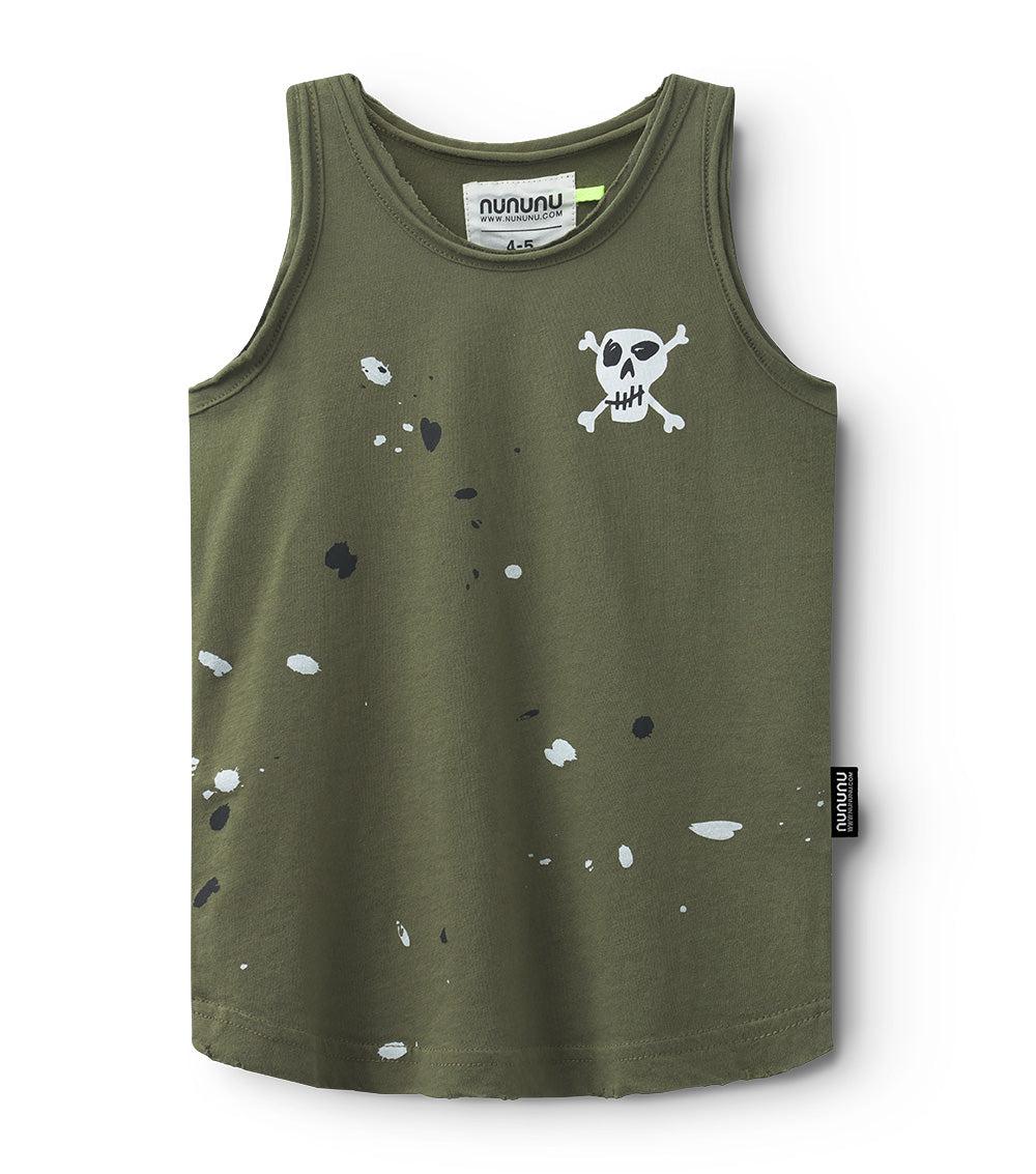 nununu mono splash tanktop olive