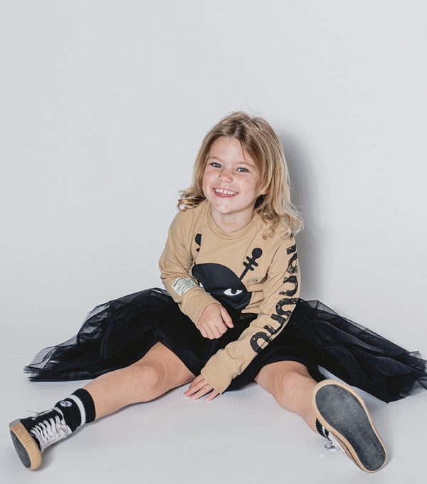 Nununu Mr. Dude Tulle Dress Gold