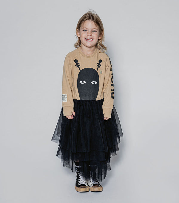 Nununu Mr. Dude Tulle Dress Gold