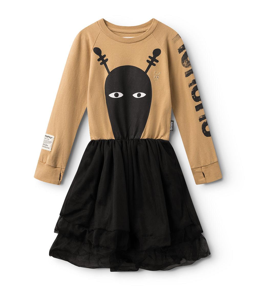 nununu mr. dude tulle dress gold
