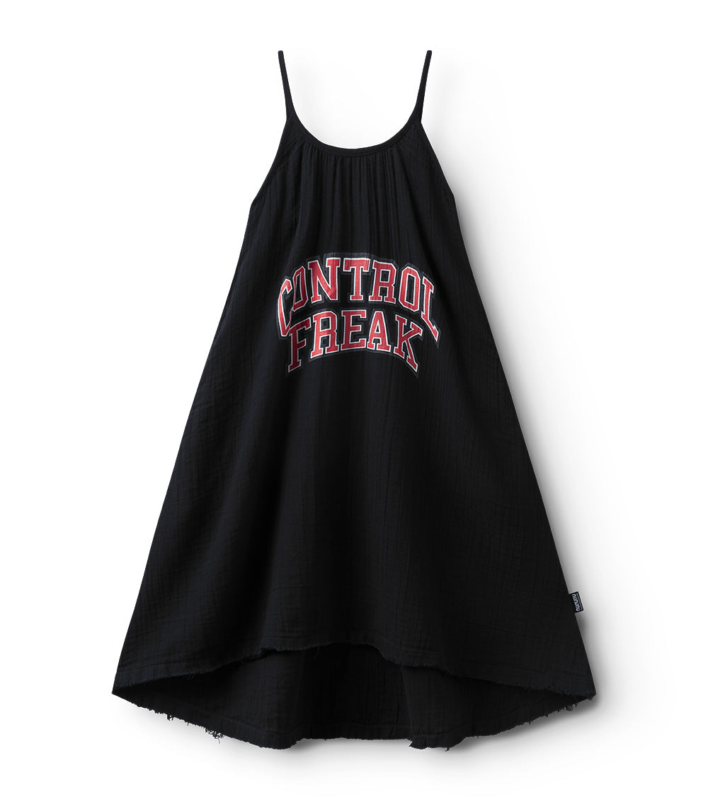 nununu muslin summer dress black