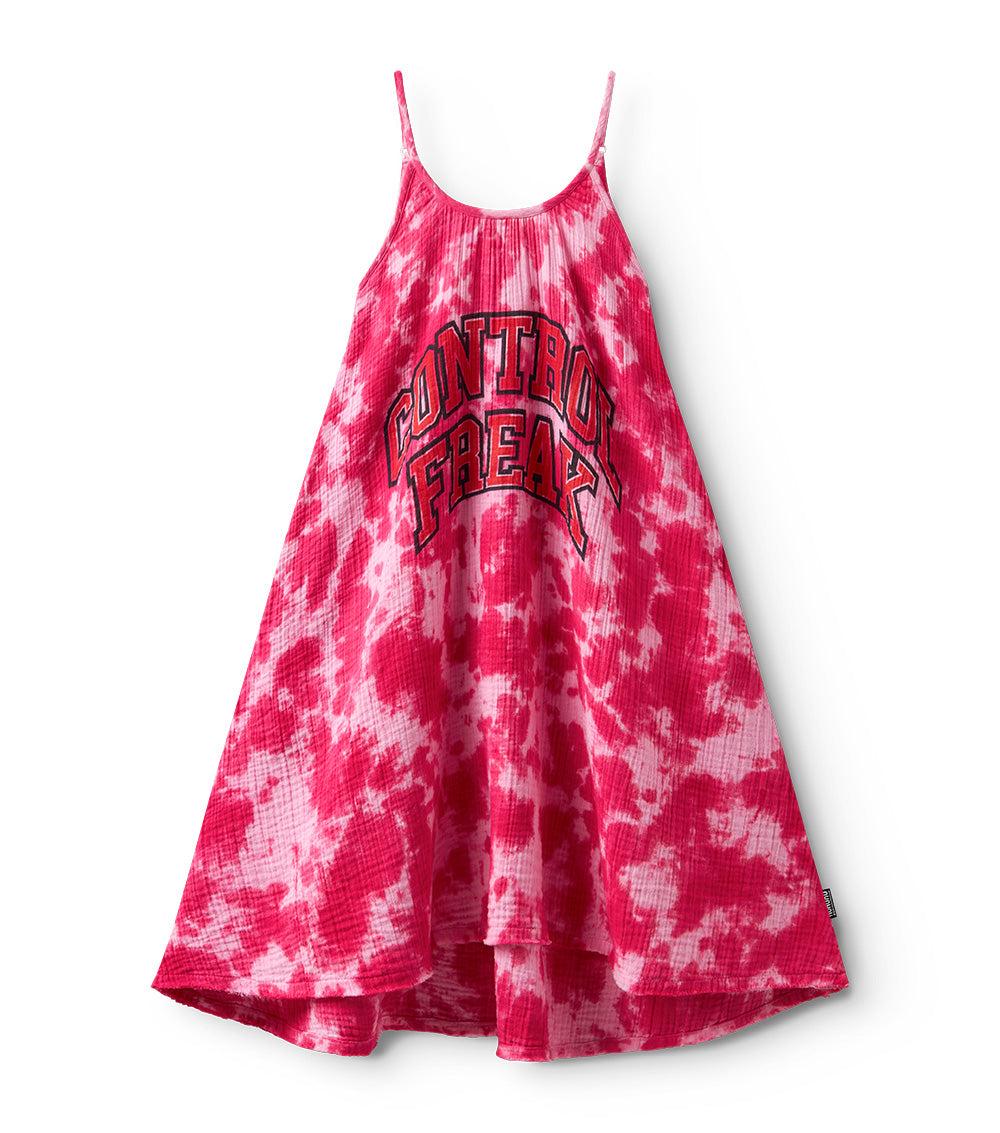 nununu muslin summer dress hot pink