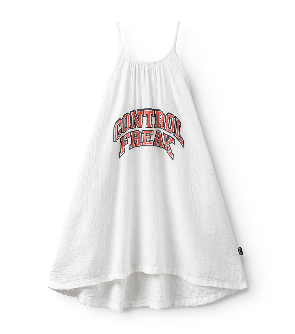 nununu muslin summer dress white