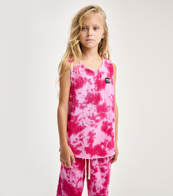 Nununu Muslin Summer Tank Hot Pink