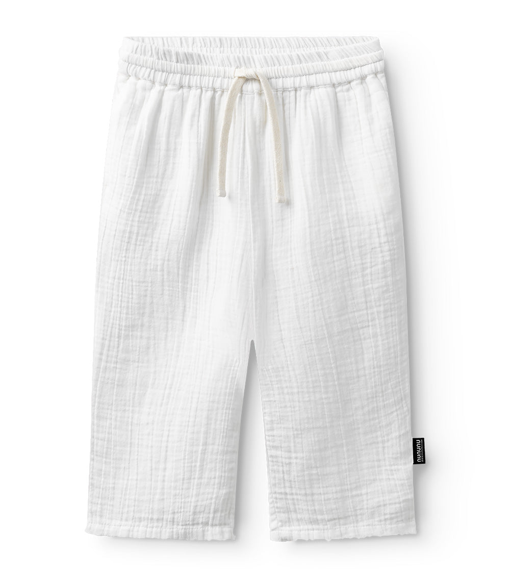 nununu muslin vacay pants white